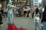 Silver statue woman and child